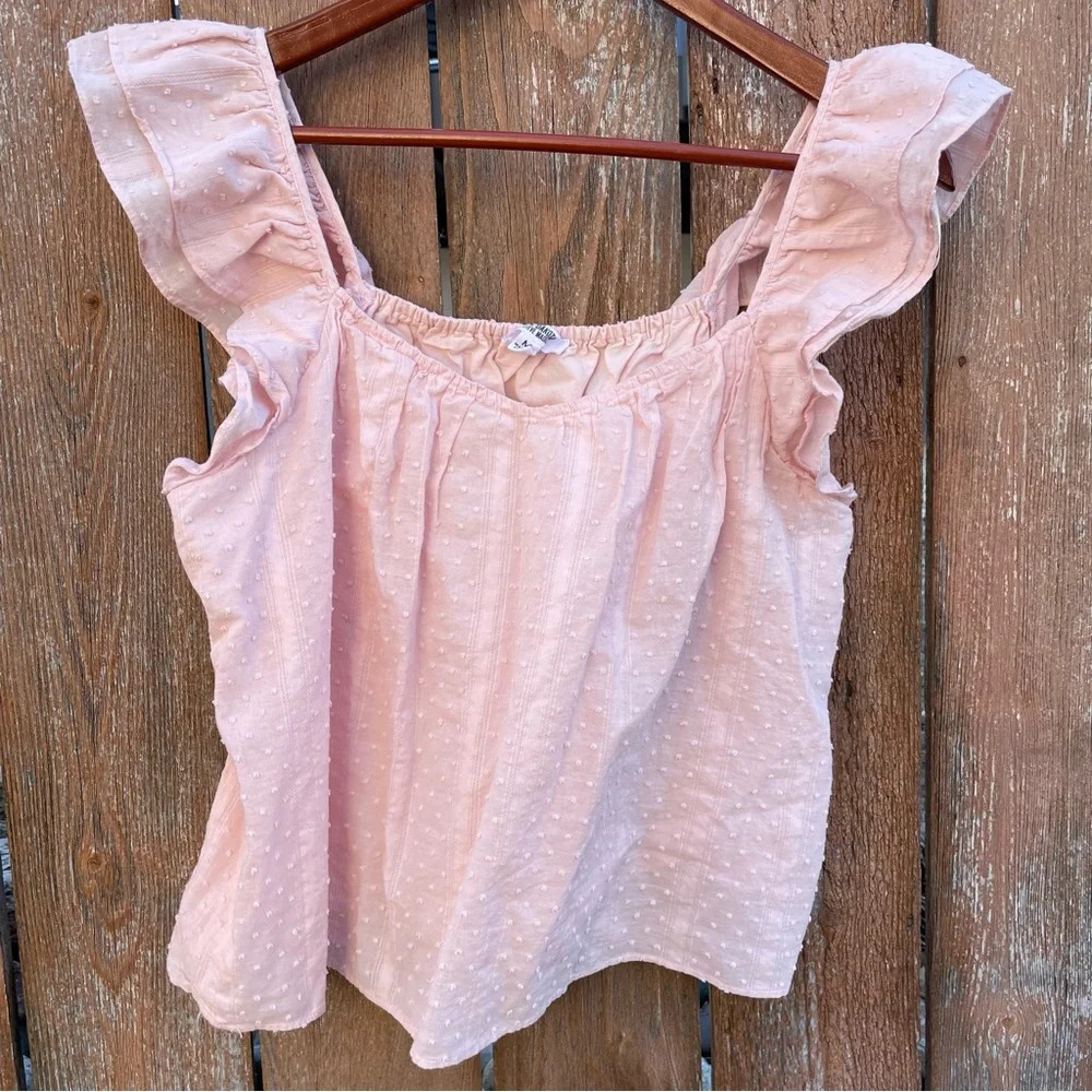 BB DAKOTA Steve Madden Women’s Pink Lacy Cropped Tank Shirt Top Size Medium